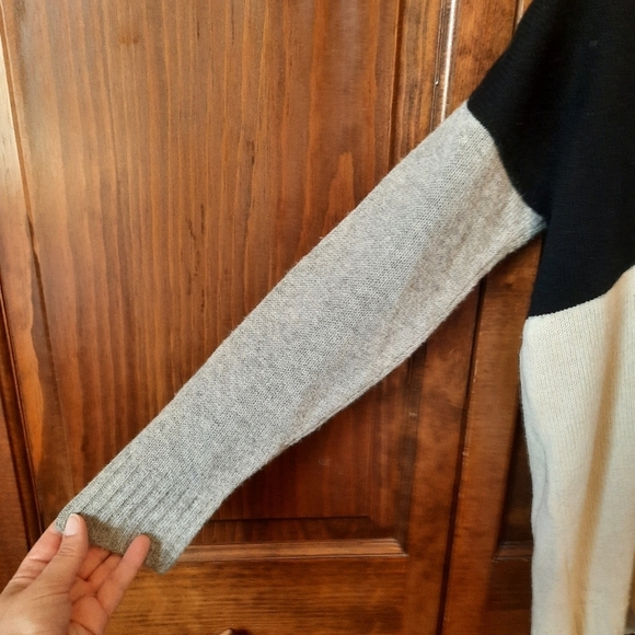 Mason wool cashmere blend colorblock crewneck sweater size small - Picture 5 of 9